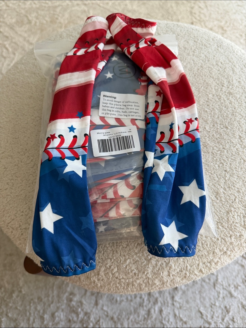 American Flag Kids Arm Sleeves - Patriotic Red, White & Blue size M